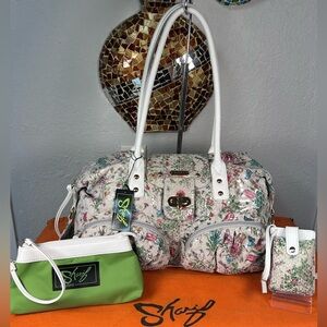 NWT 3-Pc Sharif Set: Bag+ Wrisltet+ Card/ID Case 😍